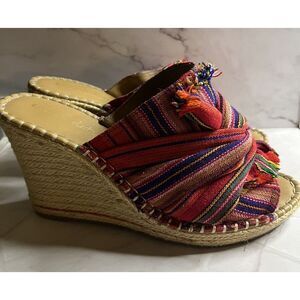 Altar'd State Hesper Wedge Slip on Espadrille Sandals‎ Women's Size 10